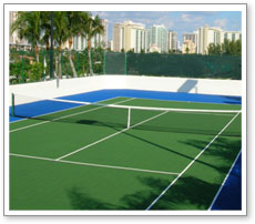 Stress free tennis surface